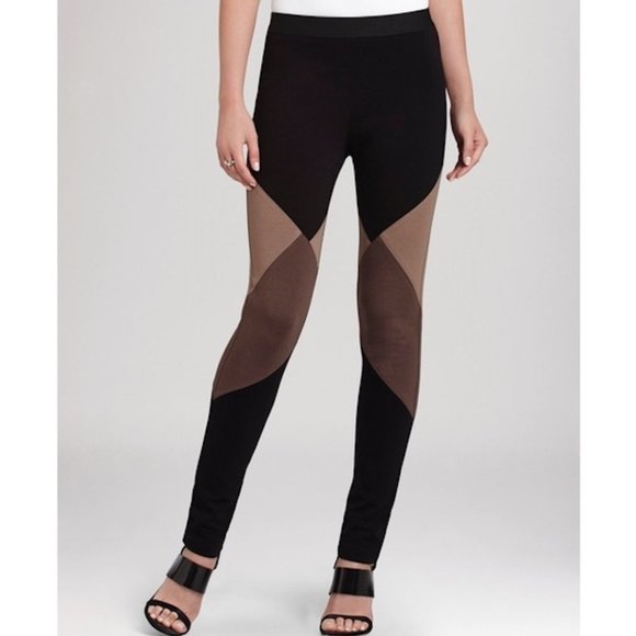 Brown Bcbg Jaime Colorblock Leggings XXS Pants